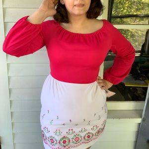 True Vintage Vtg 60s 50s Off the shoulder dress